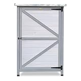 HABAU Flachdach Gartenschrank, grau 3092