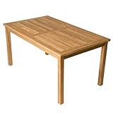 Divero Esstisch Gartentisch Balkontisch - Holztisch Teak für den Innen- und...
