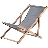 KADAX Liegestuhl, Strandstuhl aus Holz, Sonnenliege bis 120kg, Liege aus Buchenholz,...