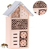 Smart-Planet Stabiles Insektenhotel Naturbelassenes Bienenhotel aus Holz -...