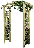 Gartenpirat Pergola Rosenbogen aus Holz mit Rankelementen 160x62x220 cm Gartenpergola...