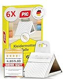 PIC Kleidermottenfalle Mottenschutz für Kleiderschrank, 6 Stück Mottenfalle für...