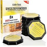 com-four® 8X Ungeziefer Köder-Falle, anwendungsfertige Köder-Dosen zur...