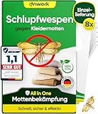 anwerk® Schlupfwespen gegen Kleidermotten - 8 Karten à 1 Lieferungen - Effektiv...