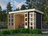 Karibu Gartenhaus Kerko 4 | Gerätehaus mit 19 mm Wandstärke | Doppeltür mit...