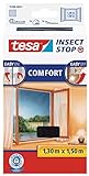 tesa Insect Stop COMFORT Fliegengitter für Fenster - Insektenschutz mit Klettband...