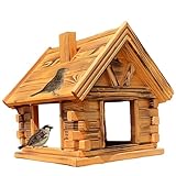 VOGELHAUS aus Holz Vogelhäuschen Vogelhäuser Vogelfutterhaus (Kiefer + gebranntes...