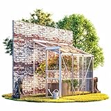 Gardebruk® Beistell Aluminium Gewächshaus 3,8m³ 190x130cm Treibhaus Gartenhaus...