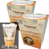 2X Fruchtfliegen-Lebendfalle Trapango®, (2er-Pack) wiederverwendbar ✓, Made in...