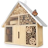 WILDLIFE HOME Insektenhotel - Naturbelassen & Wetterfest, Insektenhaus aus Naturholz...