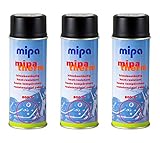 3x MIPA Mipatherm Schwarz Thermolack Ofenlack hitzebeständig bis 800°C 400 ml
