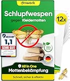 anwerk® Schlupfwespen gegen Kleidermotten - 12 Karten (2 Karten à 6 Lieferungen) -...