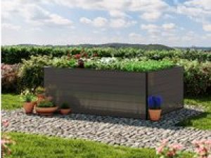 Hochbeet – Alu  195x150x77 cm, MADE IN AUSTRIA, wartungsfrei, 4 Farben, mit Frühbeet erh., Hochbeet Bausatz, Hochbeet Metall, Hochbeet Aluminium