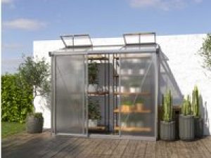 Anlehngewächshaus 229×148 cm, 10 mm, Gewächshaus, Anbaugewächshaus, tomatengewächshaus, tomatenhaus