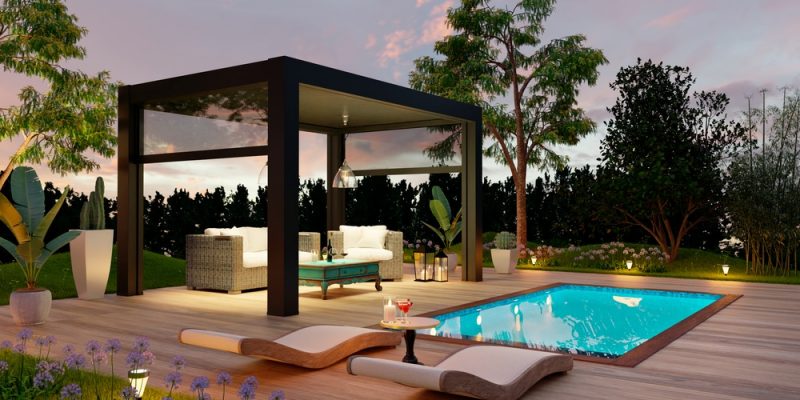 Gartenliege im Holz-Design