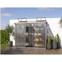 Anlehngewächshaus 229×148 cm, 10 mm, Gewächshaus, Anbaugewächshaus, tomatengewächshaus, tomatenhaus