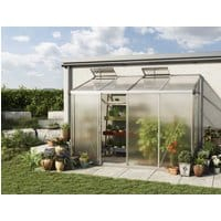 Anlehngewächshaus 299×148 cm, 10 mm, Gewächshaus, Anbaugewächshaus, tomatengewächshaus, tomatenhaus