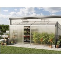 Anlehngewächshaus 439×148 cm, 10 mm, Gewächshaus, Anbaugewächshaus, tomatengewächshaus, tomatenhaus