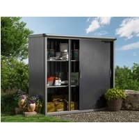 Geräteschrank Größe: 310×75 cm, Höhe: 195 cm, Dachlast: 150 kg/m2, Gartenschrank Gerätehaus Metall, Metallgerätehaus Gerätehaus Geräteschuppen Metall